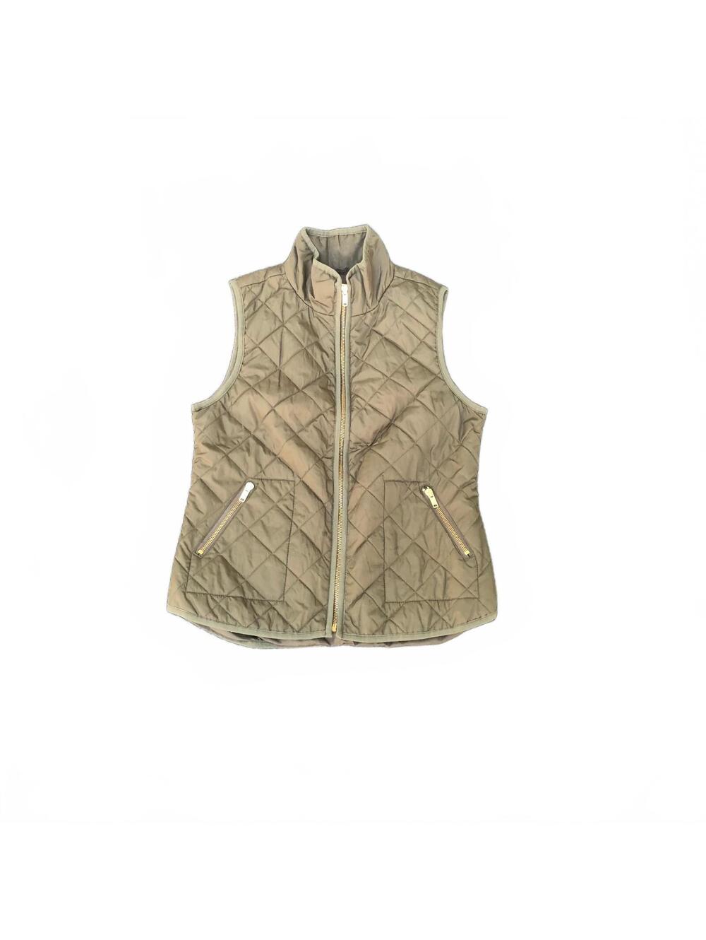 Old Navy Women's Quilted Sleeveless Vest XS Army Green